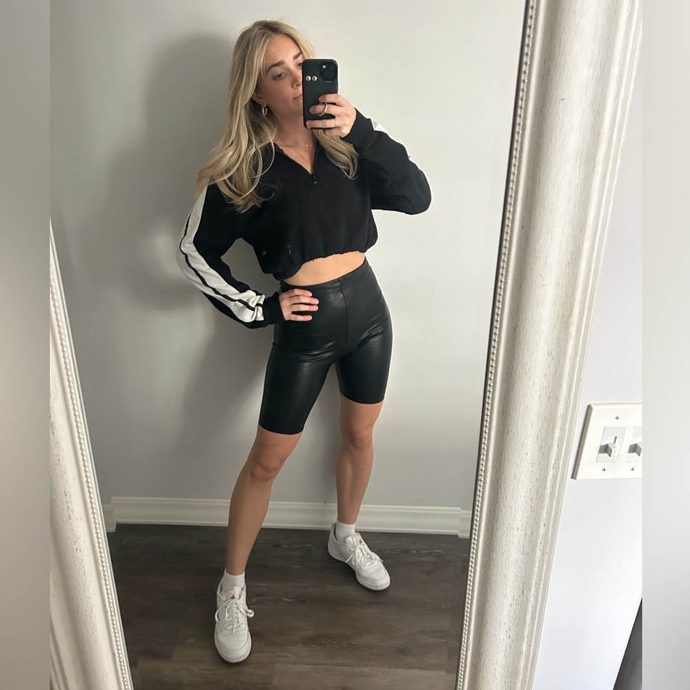 Leather Biker Shorts